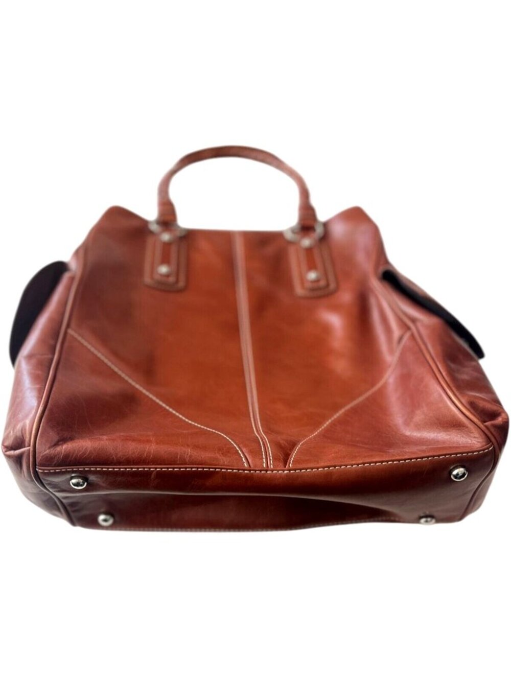LEVENGER Brown Leather Purse / Tote - NEW - Picture 6 of 9